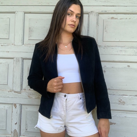 Vintage Leather Jacket (Black Suede!) - Picture 3 of 7